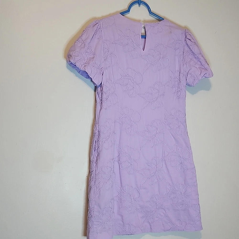 J. Crew Lavender Mini Dress with Puff Sleeves - Picture 12 of 14